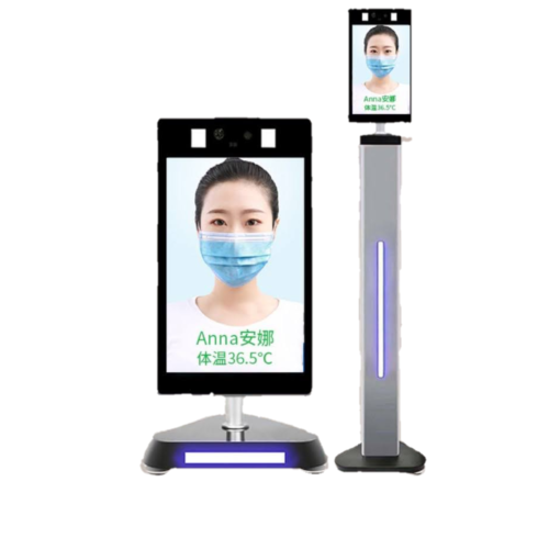 AI顔認識温度検知カメラ　タッチパネル操作 測定 体表温度検知カメラ  感染予防 高性能 スタンド付き(卓上式） 飲食店 業務用 非接触体温計