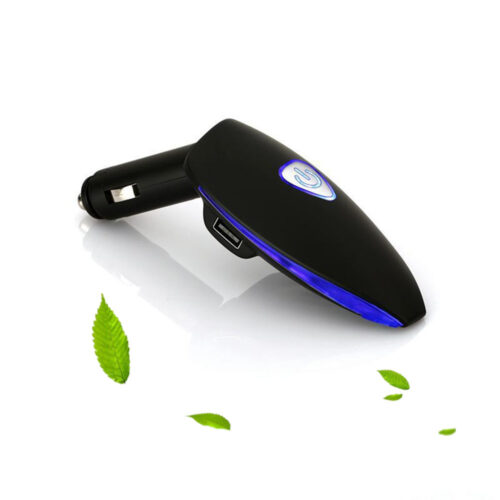 車載空気清浄器 イオン発生器 除菌消臭 シガーソケット取り付け型 2USBポート付 12V車専用 カーアクセサリー 実用的 梅雨の時期 車内のニオイ対策