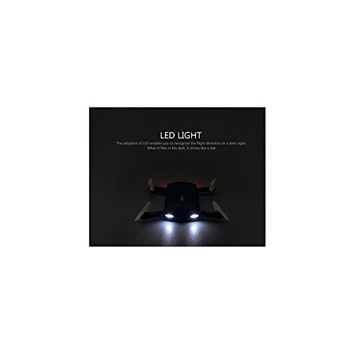 JJRC H37 Elfieドローン Wifi FPV ミニ ポケット マルチコプター カメラ付き 折り畳み式 重力感知 自分撮り 生中継 玩具 プレゼント (ブラック)