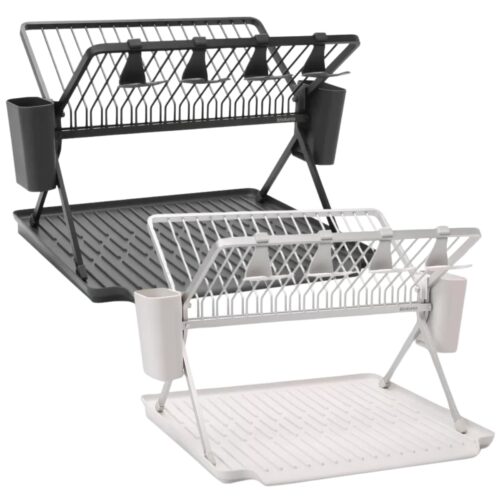 ブラバンシア フォーダブルディッシュラック ラージサイズ サイズ:高さ310×幅510×奥行き420mm 最大17枚の皿が置ける 水切りトレイ付き 食器 水切りラック #55607 実用的 母の日 父の日 プレゼント