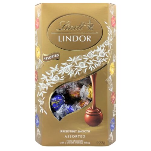 リンツ リンドール ゴールド アソート 4種類(ダーク , ミルク , ホワイト , ヘーゼルナッツ) 600g #593410（Lindt Lindor Gold Assorted 600g）チョコレート, ギフト, 高級チョコ , 個包装