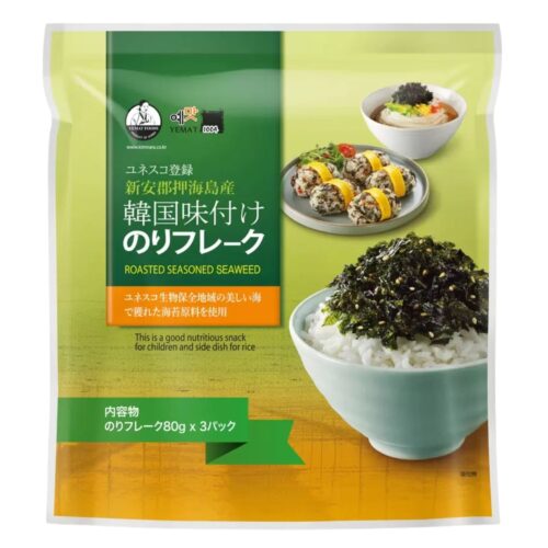 韓国 味付けのり フレーク 80g×3パック入り ユネスコ登録  韓国産 新安郡押海島産 イェマット(YEMAT) #567749